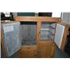 Image 2 : Large antique four door ice chest with original label "Brantford Refrigerator Quality Style"