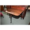 Image 2 : Antique walnut drop leaf table on cabriole supports