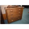 Image 1 : Five drawer bedroom chest with unique carved wooden pulls