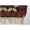 Image 2 : Wool area carpet with double medallion, multiple border, red background and highlights of black, whi