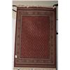 Image 1 : 100% Virgin wool American Classic area carpet with brick coloured background, multiple border and hi