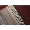 Image 3 : 100% Virgin wool American Classic area carpet with brick coloured background, multiple border and hi