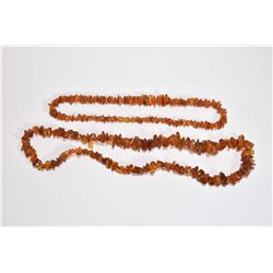 Two vintage natural amber necklaces including 22" and an 18"