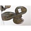 Image 3 : Two carved soapstone figures including a lion 5" in length and a stylized 7 1/4" elephant