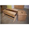 Image 1 : Two small saw horses and a small wooden stool - . (Update for March 27th. This item will be stored a