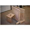 Image 1 : Two small saw horse and a small woodens stool - . (Update for March 27th. This item will be stored a