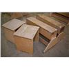 Image 1 : Two small saw horses and a small wooden stool - . (Update for March 27th. This item will be stored a