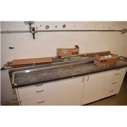 Shelf brackets and four 94" wid custom made metal moulding-. (Update for March 27th. This item will 