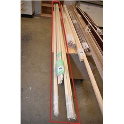 Assorted 8' lengths of moulding including 1/4 round- . (Update for March 27th. This item will be sto