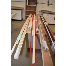 Two 7' and one 8' length of 1 1/2" half round moulding- . (Update for March 27th. This item will be 