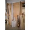 Image 1 : Selection of assorted off-cuts and wall mount storage -. (Update for March 27th. This item will be s