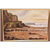 Image 2 : Two framed original oil on board paintings of rocky coastal scene both signed by artist W. Bigio and