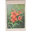 Image 2 : Framed still life painting of Tiger lilies, signed by artist R. Laskey, 12" X 9"