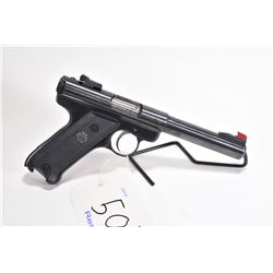 Restricted handgun Ruger model MK I, .22 LR nine shot semi automatic, w/ bbl length 140mm [Blued hea