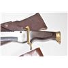 Image 3 : Semi contemporary sheathed Bowie knife with wood and brass hilt, 12" blade marked "C-JUL-HERBERTZ" s