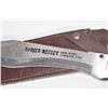 Image 4 : Semi contemporary sheathed Bowie knife with wood and brass hilt, 12" blade marked "C-JUL-HERBERTZ" s