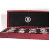 Image 1 : Wood cased Bradford Exchange Mint set of eight silver plated "The Anniversary of D-Day Proof   Coin 