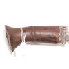 Image 2 : Late 19th century Nepalese Kukri with heavy swollen 12 1/2" blade and wooden grip. Note missing scab