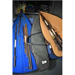 Large selection of rifle and shotgun barrels, a Slavia 620 air rifle with no stock, three soft cases