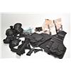 Image 2 : Canvas duffle bag and contents including webbed shooters vest, Daniel Defense fixed front and rear s