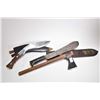 Image 1 : Selection of sharps including  vintage Collins no. 1250 bush knife with 15" blade and leather scabba