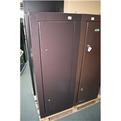 Condor Manufacturing metal security locker set up for eight long guns, 55" X 21"X 10"