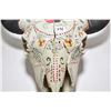 Image 2 : Painted buffalo skull, approximately 27" tip of horn to nose