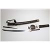 Image 2 : Japanese Wakizashi with 14" blade, note minor nicks to edge and faded tempered line, signature under