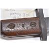 Image 3 : Ross Rifle Company as marked by consignor M-1910 MK 11, dated 1915 bayonet blade and leather wrapped