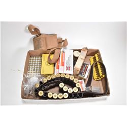 Selection of assorted ammunition including a surplus ammo belt with 50 rounds of .308, approximately