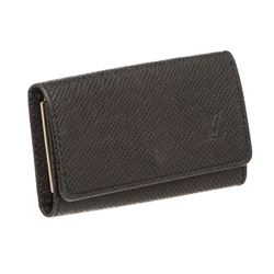 Louis Vuitton Black Taiga Leather 4 Key Holder