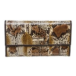 Gucci Brown Python Trifold Wallet