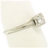 Image 6 : 14k White Gold 0.20 ctw F VVS2 Illusion Set Round Diamond Solitaire Ring