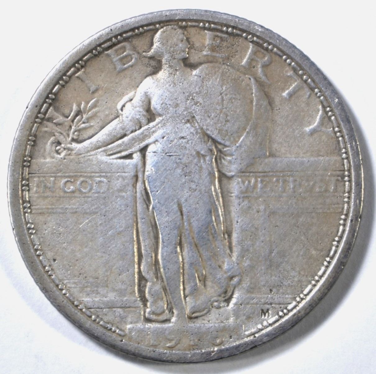 1916 STANDING LIBERTY QUARTER, FINE