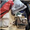 Image 2 : LOT OF CAMP GEAR 20 x 10 TARP, SLEEPIG BAG, CAMP CHAIR, AND COLEMAN STOVE