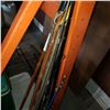 Image 3 : FISHING REELS, 2 RODS, ROD CASE, VINTAGE, VINTAGE LEVEL, AND SKI POLES