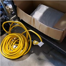 RV EXTENSION CORD AND NEW AIR MATTRESS W/ PUMP