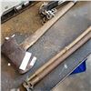 Image 2 : DOUBLE HEADED AXE AND ANTIQUE TRIPOD