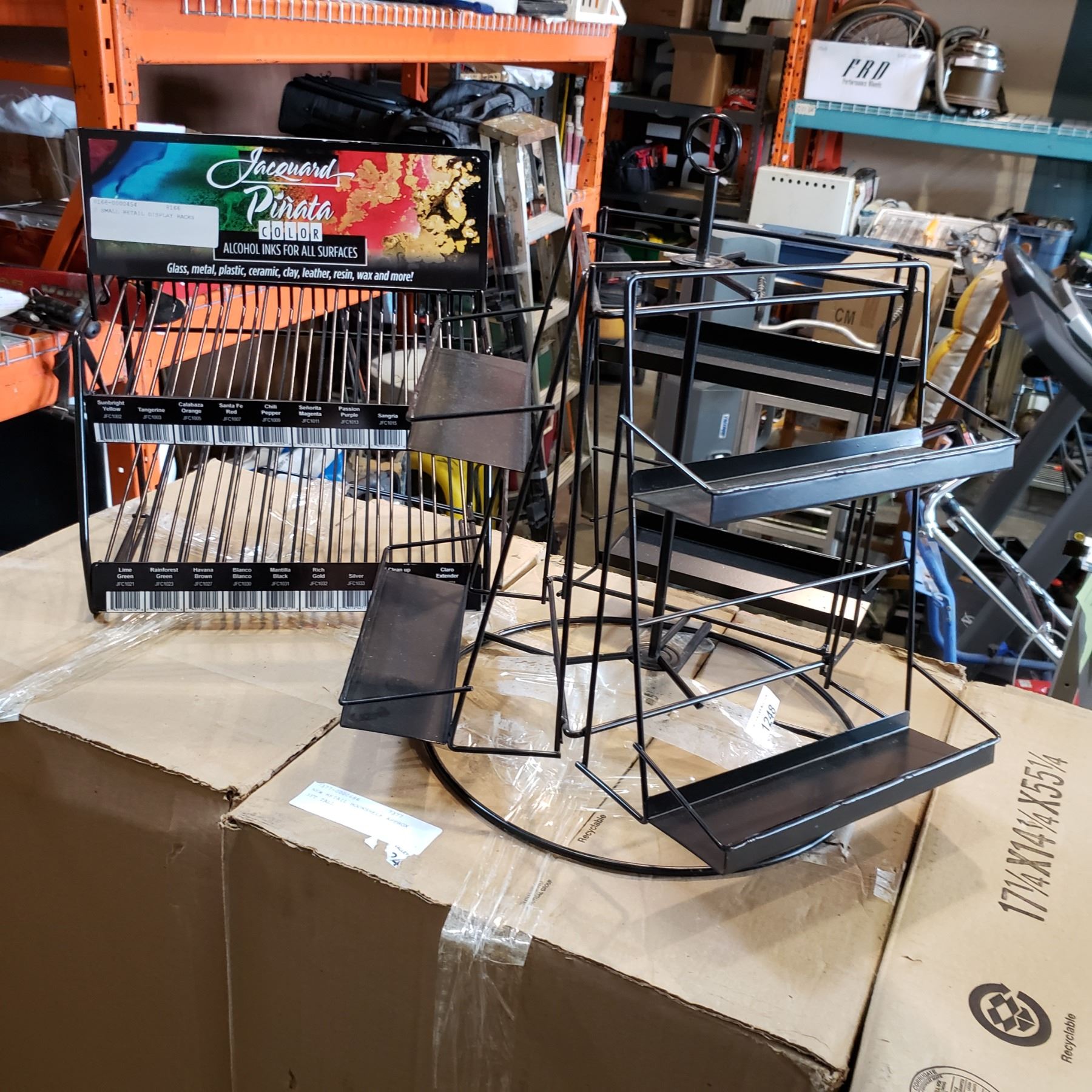 2 SMALL RETAIL DISPLAY RACKS