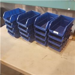 16 BLUE PARTS BINS