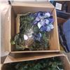 Image 2 : 2 BOXES OF GARLAND AND LIGHTS W/ ARTIFICIAL FLOWERS