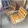 Image 2 : PAIR OF RETRO FOLDING PATIO CHAIRS