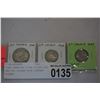 Image 2 : 1944 CANADIAN COINS SILVER 50c AND 25c SILVER PLUS VICTORY NICKEL