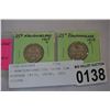 Image 2 : 2 NEWFOUNDLAND 25c COINS LOW MINTAGE 1917C, 1919C, .925 SILVER