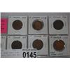 Image 2 : 7 CANADIAN LARGE CENTS KING GEORGE V 1913, 1915-1920 ALL DIFFERENT