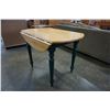 Image 3 : MAPLE AND GREEN DROPLEAF DINING TABLE W/ 4 CHAIRS