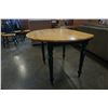 Image 4 : MAPLE AND GREEN DROPLEAF DINING TABLE W/ 4 CHAIRS