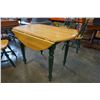 Image 8 : MAPLE AND GREEN DROPLEAF DINING TABLE W/ 4 CHAIRS