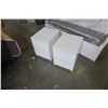 Image 1 : PAIR OF WHITE 2 DRAWAER NIGHTSTANDS