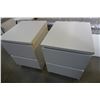 Image 4 : PAIR OF WHITE 2 DRAWAER NIGHTSTANDS